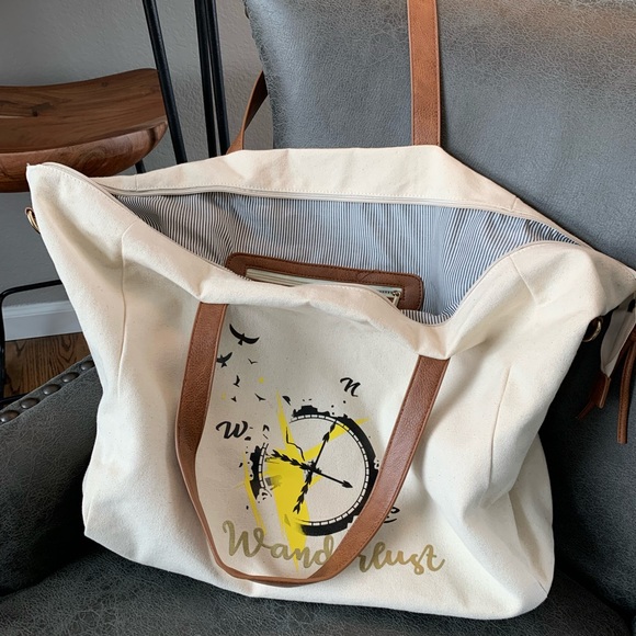 Weekender canvas tote bag - Picture 3 of 4